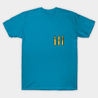 Dip Pen Nibs (Blue and Yellow) T-Shirt